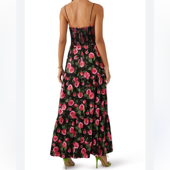 Alice + Olivia chantal Chery floral tiered maxi dress women size 2 NWOT - Picture 2 of 10